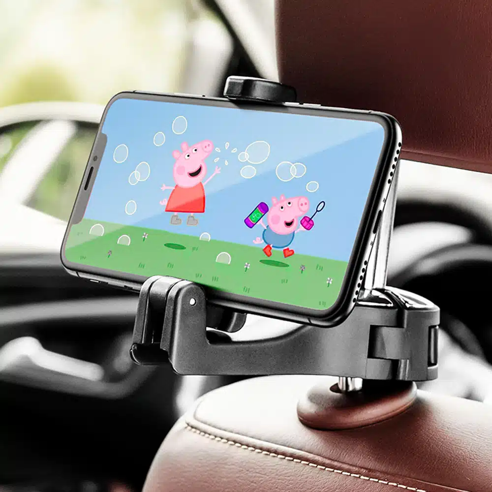 מחזיק טלפון נייד למושב אחורי לסוגי טלפונים ניידים בגדלים שונים עד 15 ס''מ