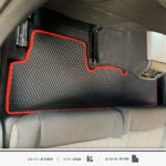 שטיח אחורי לרכב סיטרואן C5 איירקרוס בצבע שחור ומסגרת אדומה