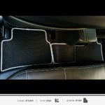 שטיחים אחוריים לרכב טויוטה קורולה סדאן בצבע שחור ומסגרת אפורה