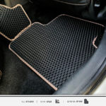 שטיחים לרכב סקודה אוקטביה סדאן לחלק האחורי | שטיחים בצבע שחור-בז'