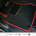 שטיח לרכב מיצובישי TRITON בצבע שחור ומסגרת אדומה